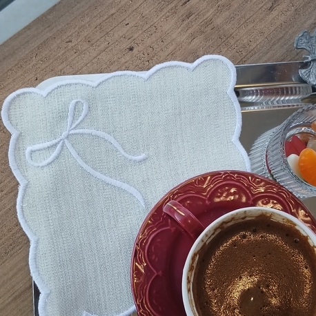 pembe fiyonk temalı kokteyl peçete 2li