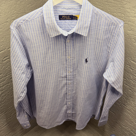 POLO RALPH LAUREN NAKIŞ LOGO ÇİZGİLİ KETEN GÖMLEK