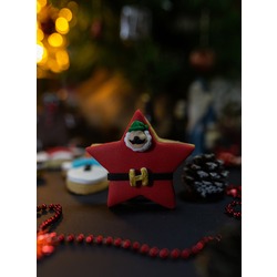 Yıldız şeklinde Noel baba Kurabiye