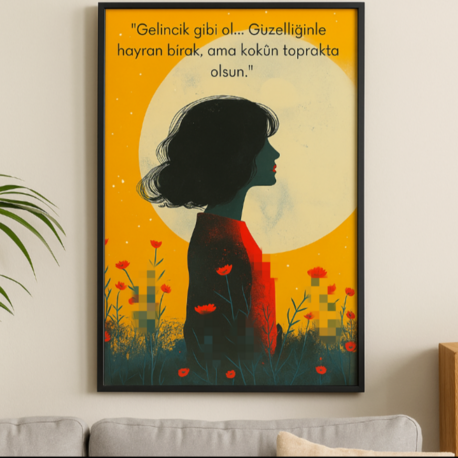 “Gelincik Gibi Ol” Dijital Poster | Tefekkür Serisi #2