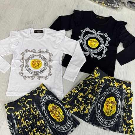 Versace Baskılı Etekli Takım