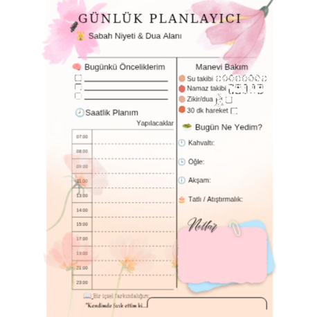 Günlük planlayıcı