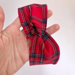 kırmızı ekose çapraz bandana