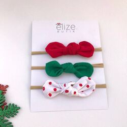 Polka dot üçlü esnek bandana set