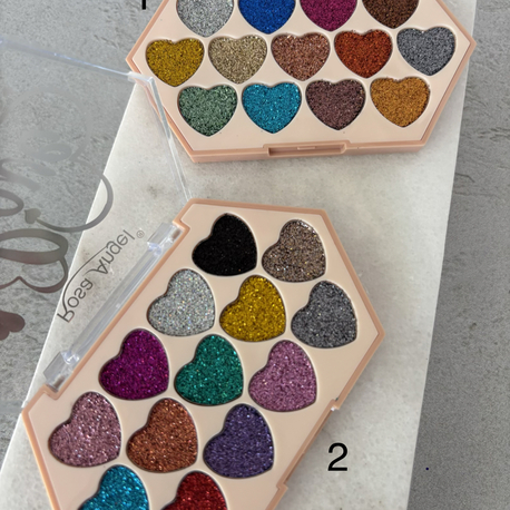 13 Renk Kalp Pigment Glitter Paleti