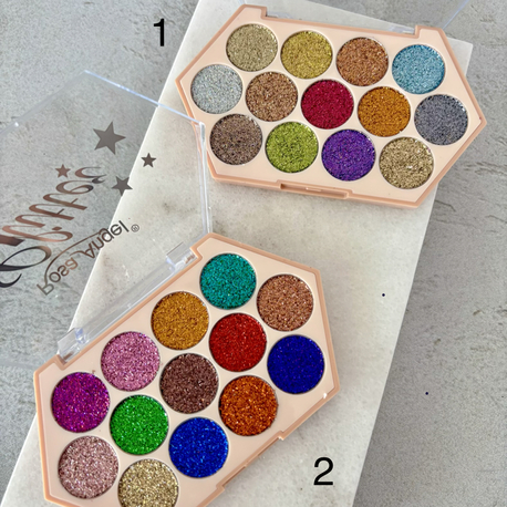 13 Renk Daire  Pigment Glitter Paleti