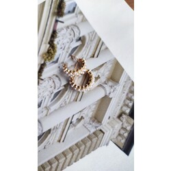 Minik İncili Gold Küpe 