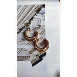 Gold Halka Küpe 