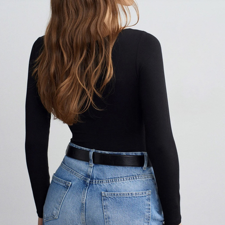 Dilvin 32549 kayık yaka bodysuit
