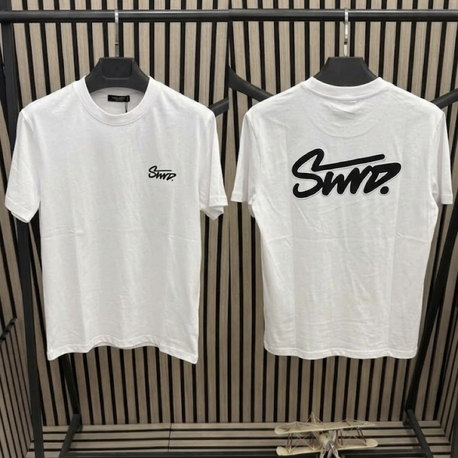 STWD Beyaz Yarım Oversize T-shirt 