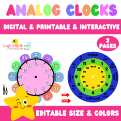 Printable Analog Clock Activity Papers