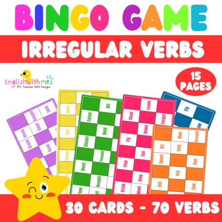 Irregular Verbs Bingo Game (Geçmiş Zaman Fiilleri Tombala Oyunu)