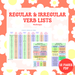 Regular & Irregular Verb Lists