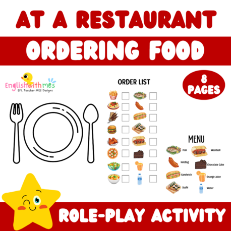 Yiyecek Sipariş Verme Role-play Etkinliği (At a Restaurant Role play Activity)