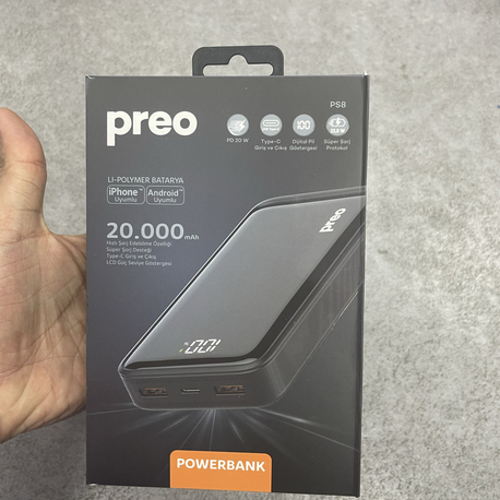 20.000 MAH POWERBANK SIFIR KUTUSUNDA