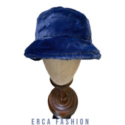 SAKS MAVİ PELUŞ BUCKET ŞAPKA