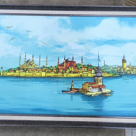 İstanbul Manzara Kanvas Tablo 