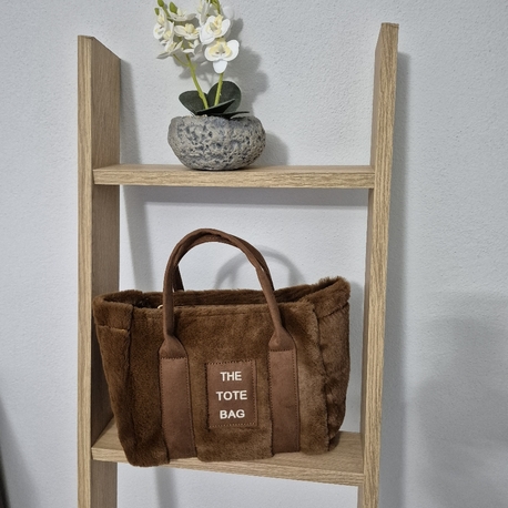 Tote Bag Peluş Taba