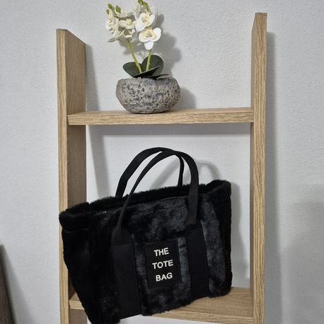 Tote Bag Peluş Siyah