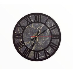 37 cm uv baskılı ahşap saat 