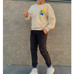 |NoStress| Gangster Simson Baskılı Oversize Sweat