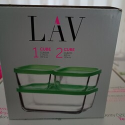 lav cube 3 lü saklama kabı