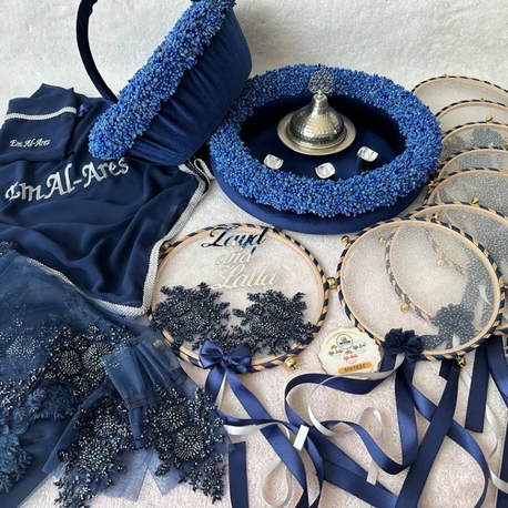 Henna-Set: Elegante Kombination aus Blau und Marineblau | EW-292693