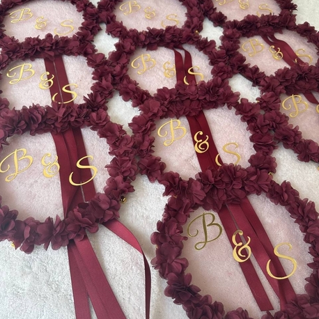 10x Lasergeschnittenes, florales Brautjungfern-Tamburin | EW-292647