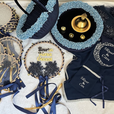 Braut und Bräutigam Hennaset – Saphirnacht-Brise Kolektion| EW-292637