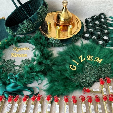 Braut-Hennaset – Seltene Smaragd-Kollektion| EW-292640