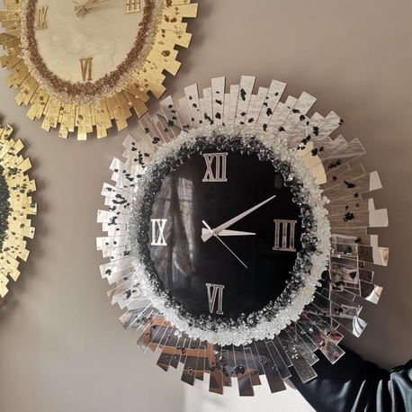 Personalisierte handgefertigte Epoxid-Uhr 35x35 cm | EW-292768