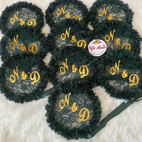 10x Lasergeschnittenes, florales Brautjungfern-Tamburin | EW-292941