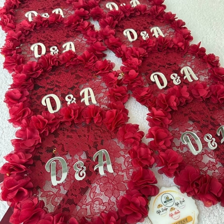 10x Lasergeschnittenes, florales Brautjungfern-Tamburin | EW-292935