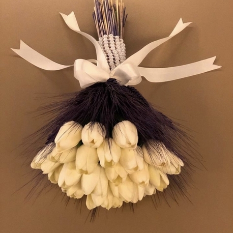 Personalisierter Brautstrauß+Ansteckblume+Brautkrone | EW-292905
