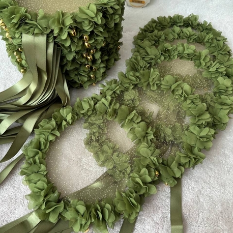 10x Lasergeschnittenes, florales Brautjungfern-Tamburin | EW-292936