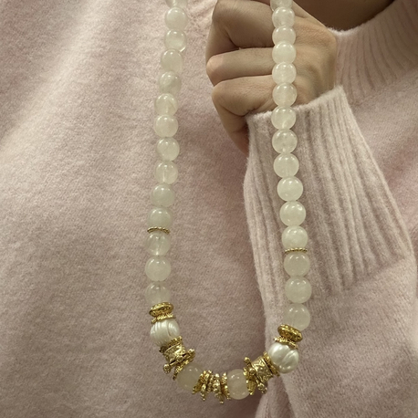 BEIGE HANDMADE KOLYE