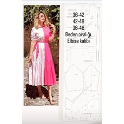 36-48 BEDEN ARALIĞI ELBİSE KALIBI