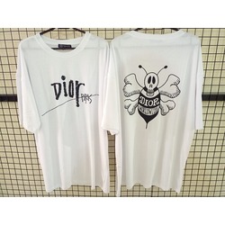 Oversize dior baskılı tişört