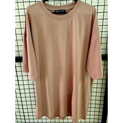 Oversize toprak rengi basic tişört 