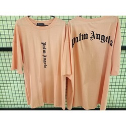 Oversize palm angels ön arka baskılı tişört 