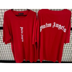 Oversize palm angels ön arka baskılı tişört 