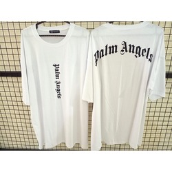 Oversize palm angels ön arka baskılı tişört