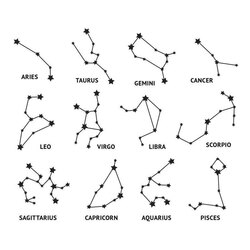 Zodiac yıldız dizilim mühür seti