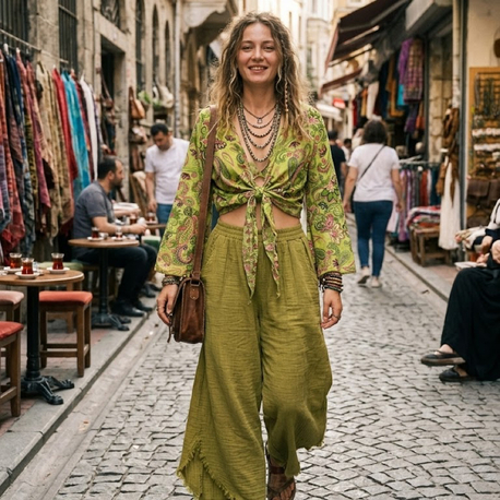 Müslin kumaş pantalon