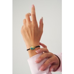 Siyah Fil Örgü İp Best Friends Bileklik