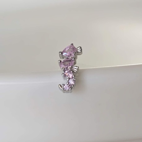 Deniz Atı Model Kıkırdak Piercing Tragus Helix Silver Gümüş Renk Küpe - 1433