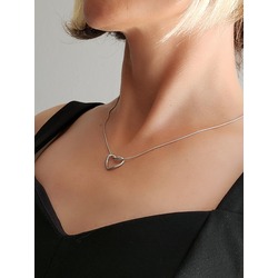 Kalpli Düğüm Loop Silver Gümüş Renkli Kolye - 1212