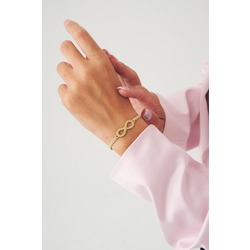 Gold Sonsuzluk Örgü İp Best Friends Bileklik