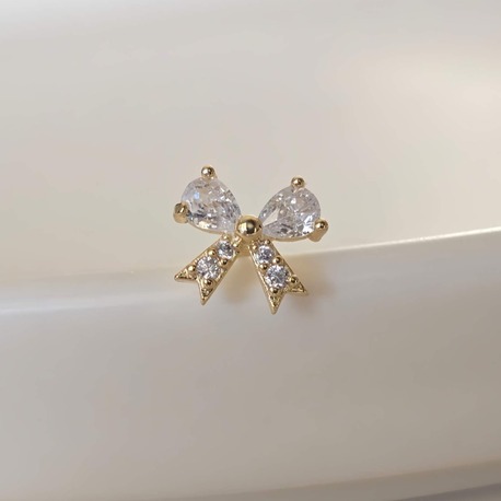 Fiyonk Kurdela Model Kıkırdak Piercing Tragus Helix Gold Renk Küpe - 1436