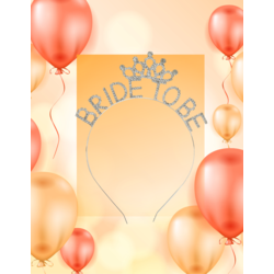 Bride To Be Metal Kristal Taşlı Taç Bekarlığa Veda Nedime Tacı - 1163